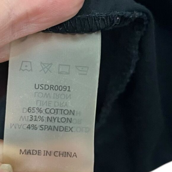 Universal Standard Fine Shirt Dress Black Asymmetrical Midi Women’s Size 14-16 - Picture 10 of 10